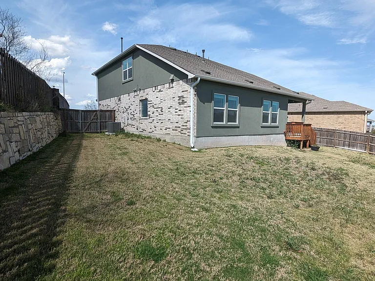 Good Sized Side yard and back yard