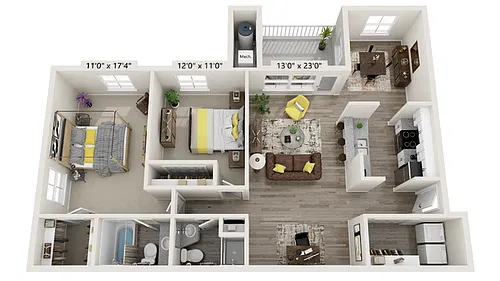 Floor plan South - 2C