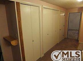 Full wall of closets