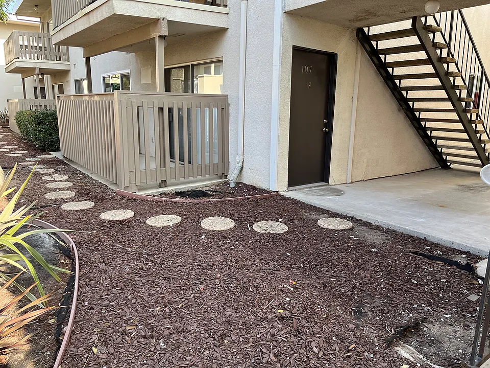Rear of complex area.