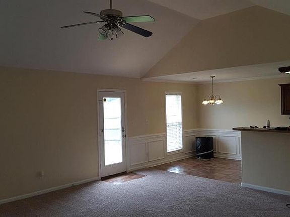 View from living room to eating area