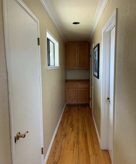 Hallway with storage