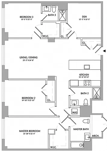 Floor plan 3 Bed/3 Bath Den-02