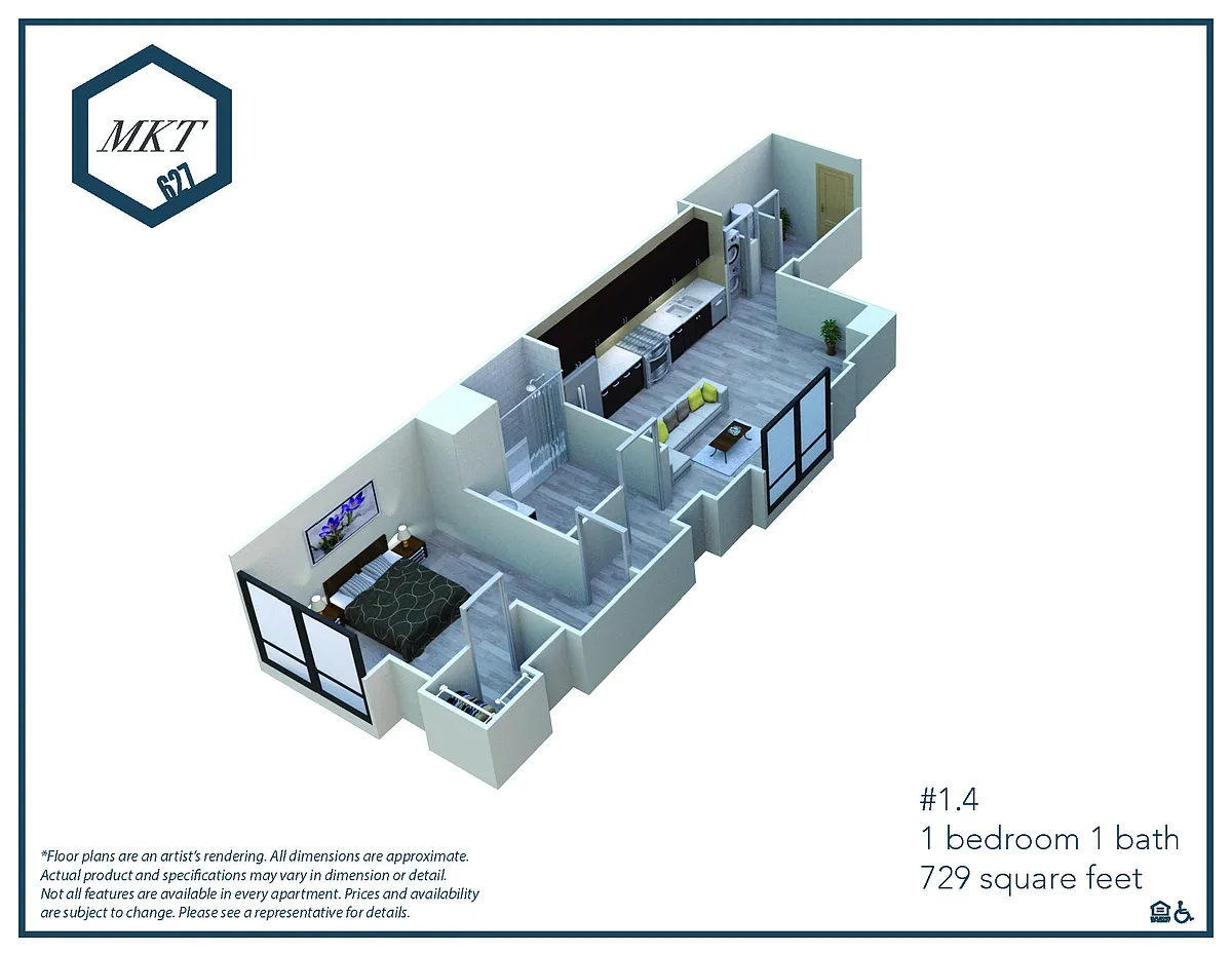 Floor plan 6271.4 One Bedroom
