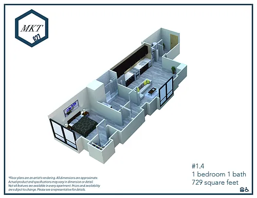 Floor plan 6271.4 One Bedroom