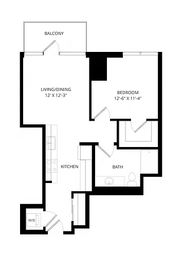 Floor plan 1X1 B4