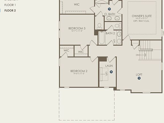 Newberry Floor Plan, Quick Move-In Home, Floor 2