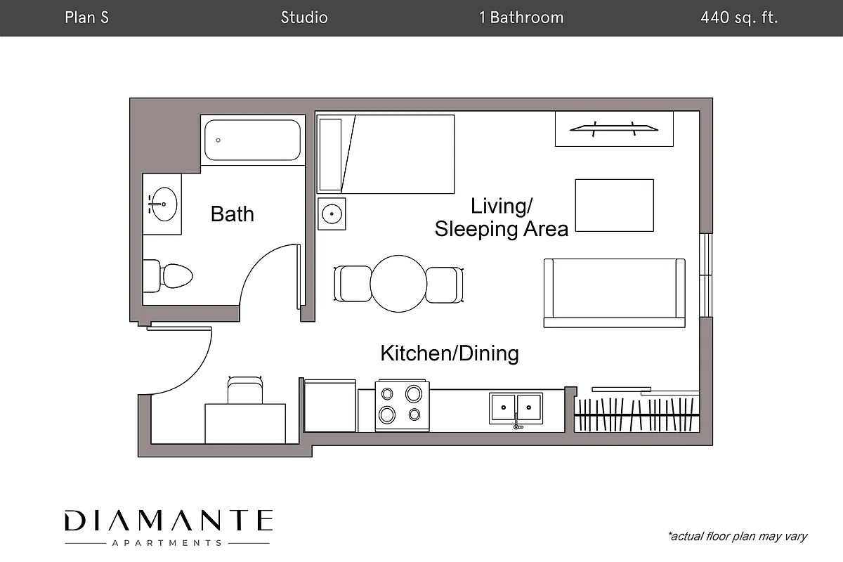 Floor plan Plan S - Studio