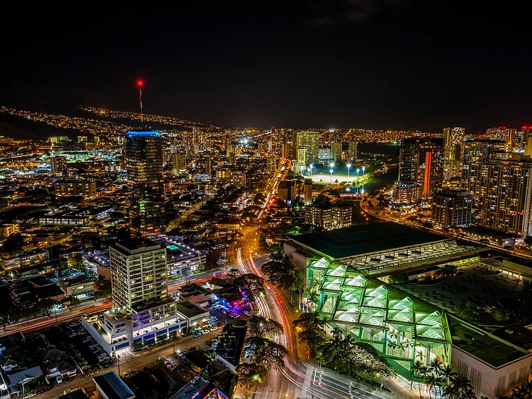 Take in the energy of Honolulu and nearby Waikiki from your own private balcony.