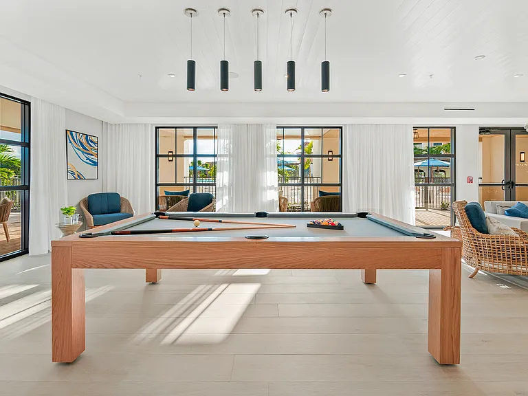 Enjoy a friendly game of pool in your new clubhouse