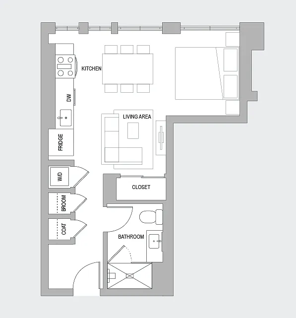 Floor plan Studio L
