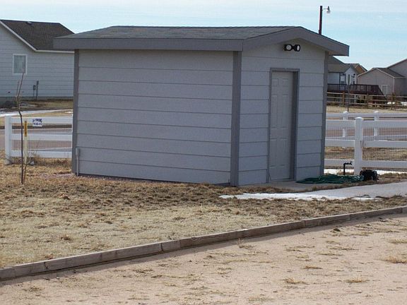 Storage shed in back yard