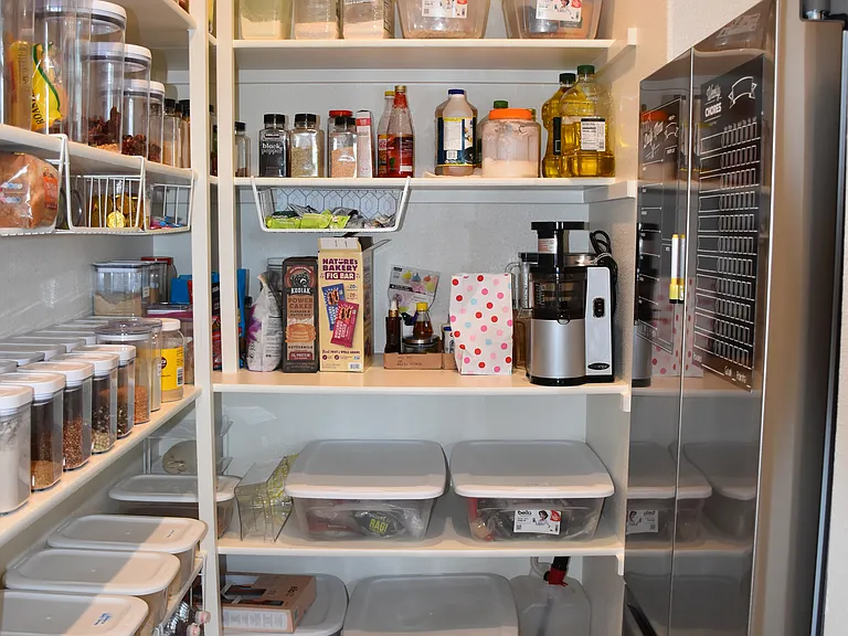 Second full-size fridge in pantry