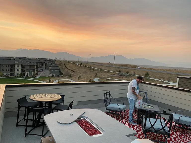 Rooftop Deck with Expansive Mountain Views