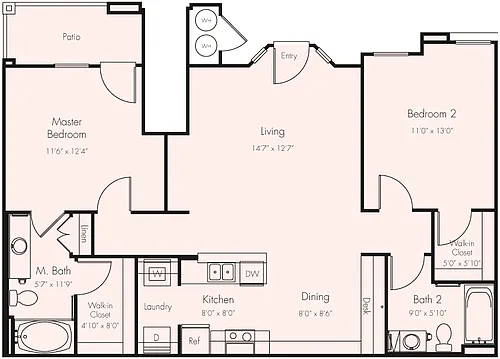 Floor plan 2BD