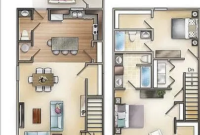 2 bed, 2.5 bath, 1280 sqft, $2,495 — Photo 3