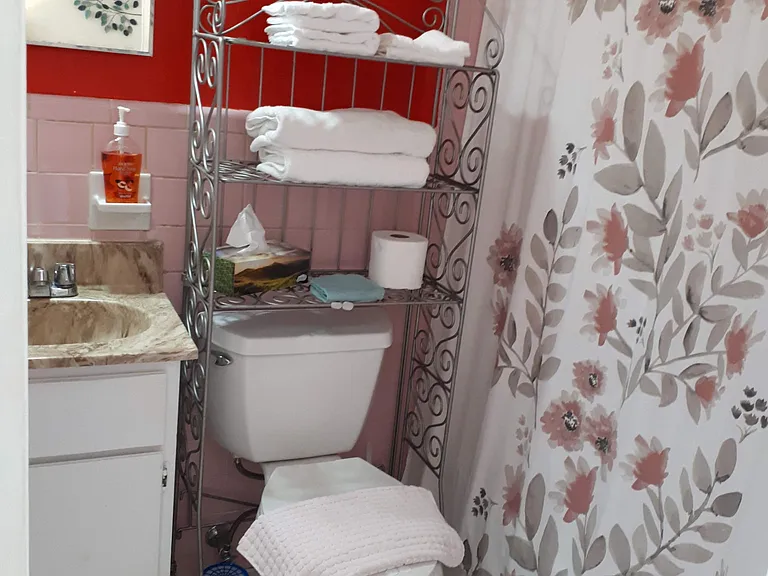 Full size bathroom with bath tub