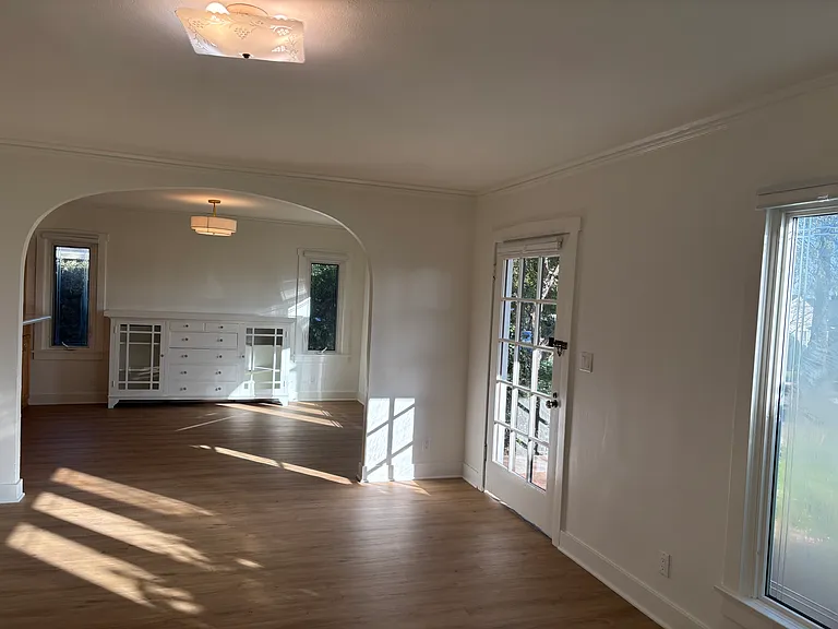 Looking from living room to dining room.