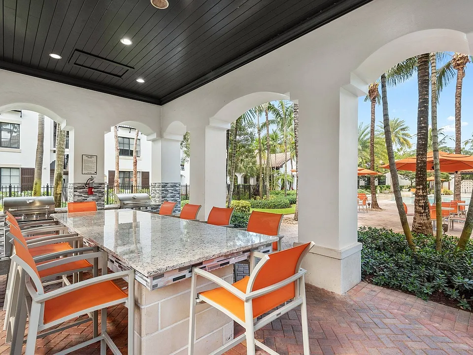 Outdoor kitchen with grills