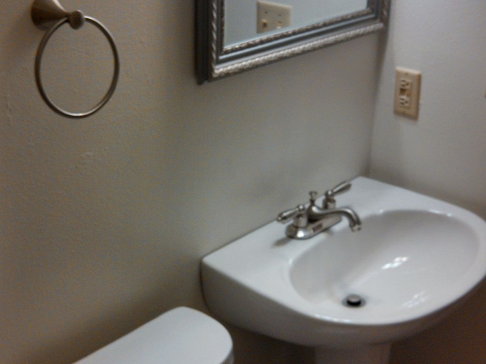 Updated Bath with pedistal sink