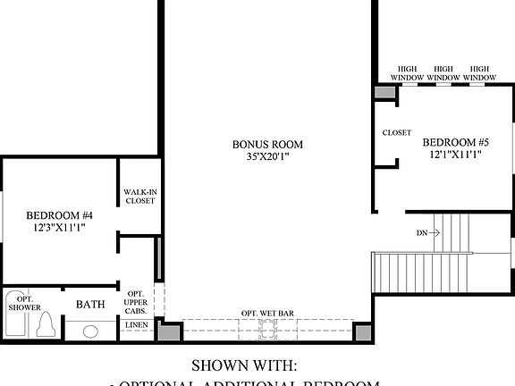 Optional Additional Bedroom & Bonus Room