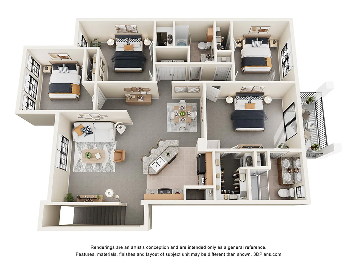 Floor plan The Boardwalk w/ Attached Garage