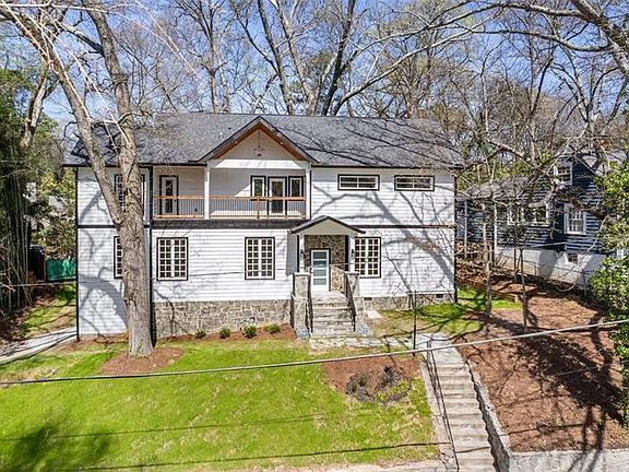 Tree-Lined Front Facade