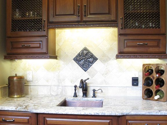 Wet Bar with copper sink