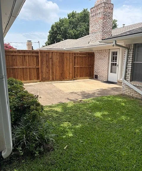 private patio for outdoor living and dining