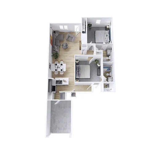 Floor plan B2 Renovated