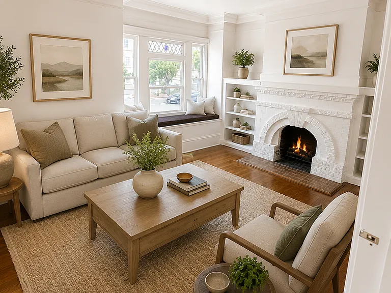 living room (virtually staged)