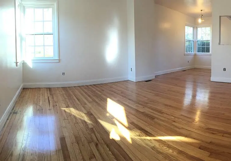 hardwood floors with white paint