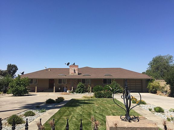 Front of the house with circular driveway