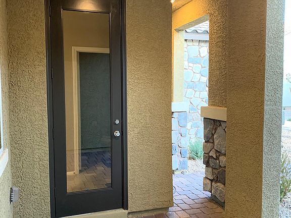 Upgraded paver patio with private door