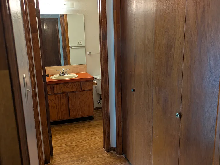 One more large coat closet outside the bathroom in hallway