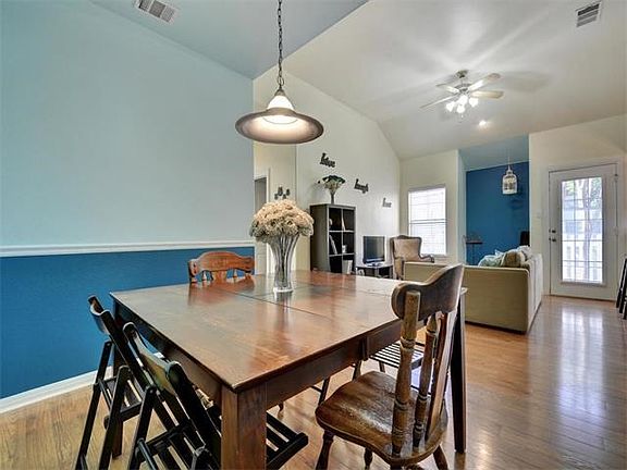 Nice size dining area is open to the living room.