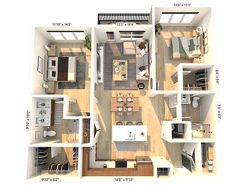 Floor plan C1-1C