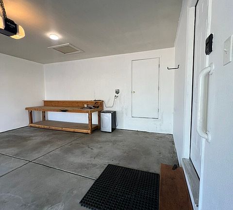 2-car (deep) garage, 20 ft x 19 ft - workbench included