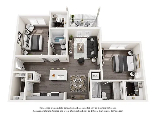 Floor plan B2 - Blue Ridge
