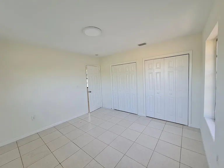 First bedroom with double closets