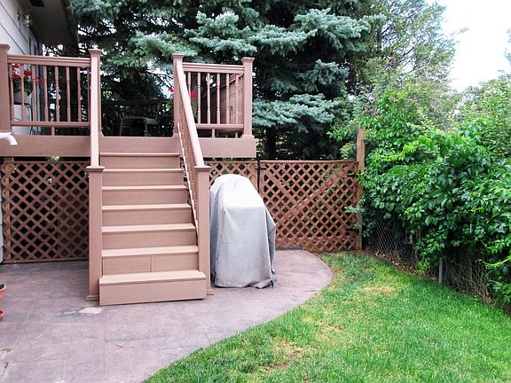 Pressed concrete walk & deck