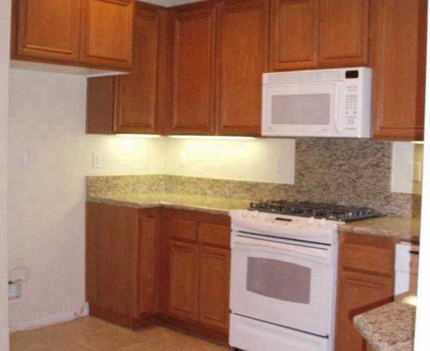 microwave & gas range/oven, with space for your Fridge