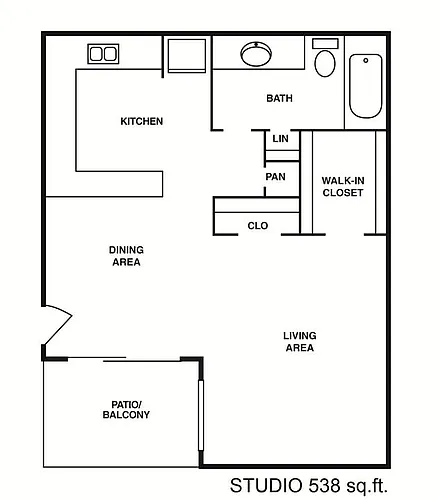 Floor plan Studio