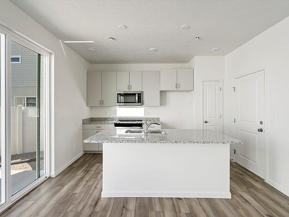 A view of the kitchen and Island