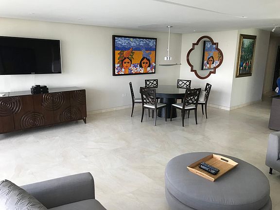 Large screen LED TV and open floor plan