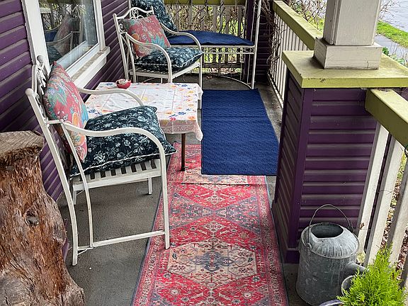 Front porch for happy hour visiting.
