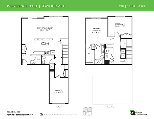 Floor plan $2.37/sq.ft. - Townhome E