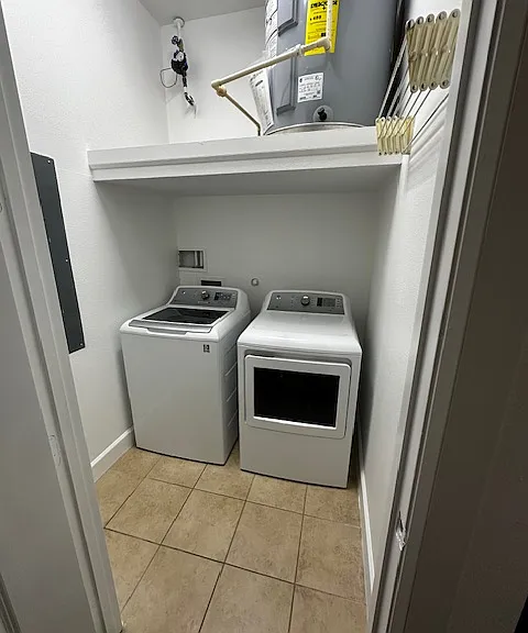 Laundry room with washer and dryer