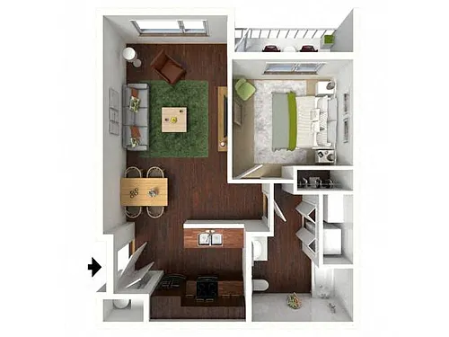 Floor plan ONE BEDROOM