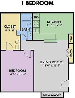 Floor plan 1 Bedroom